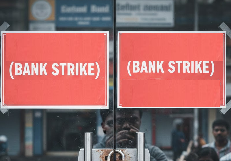 രാജ്യവ്യാപക ബാങ്ക് പണിമുടക്ക്: ബാങ്കിംഗ് സേവനങ്ങൾ ഇന്നും തടസ്സപ്പെട്ടേക്കാം