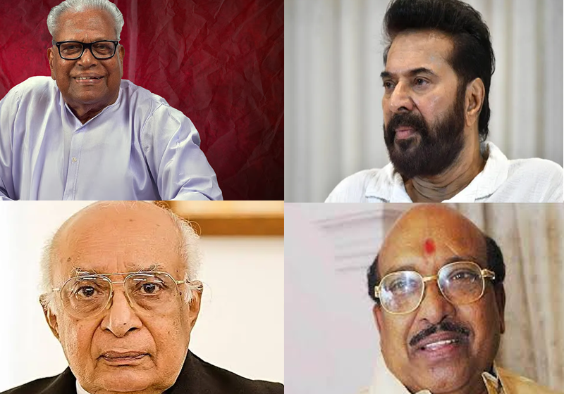  രാജ്യത്തിന്റെ ആദരം; വി.എസ്. അച്യുതാനന്ദനും ജസ്റ്റിസ് കെ.ടി. തോമസിനും പത്മവിഭൂഷൺ; മമ്മൂട്ടിക്കും വെള്ളാപ്പള്ളിക്കും പത്മഭൂഷൺ