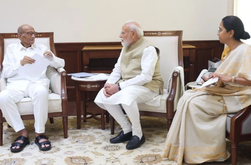  പ്രധാനമന്ത്രിയുമായി കൂടിക്കാഴ്ച നടത്തി ശരത് പവാറും സുപ്രിയ സുലെയും